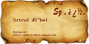 Sztrul Ábel névjegykártya